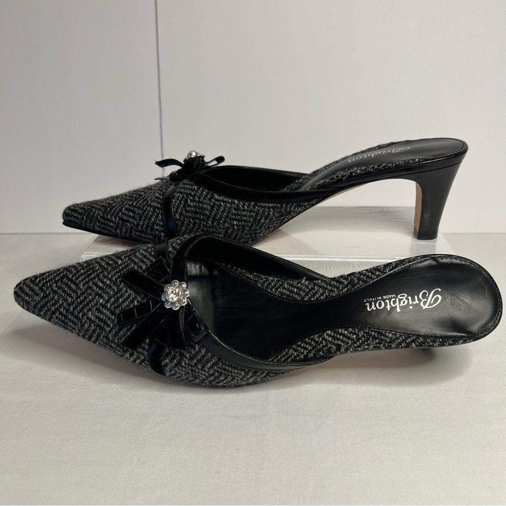 Brighton Black and Gray Patterned Heels - Picture 11 of 11